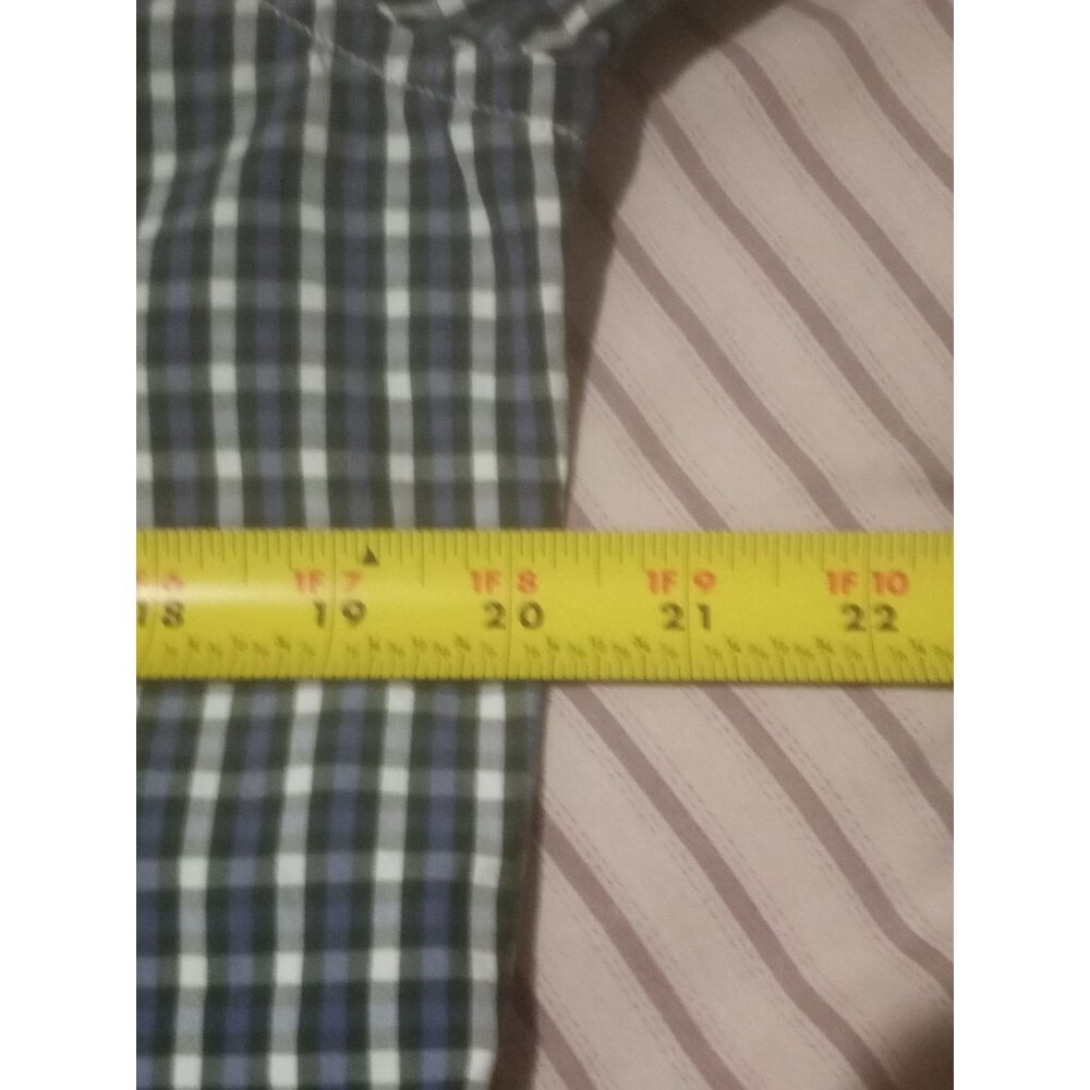 UNTUCKit Men M Blue White Plaid Rocchetta Long Sleeve Button Up Shirt Slim Fit - Picture 11 of 12